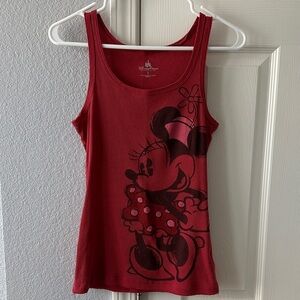 Disney Red Minnie Mouse Ribbed Tank Top - Women's size S